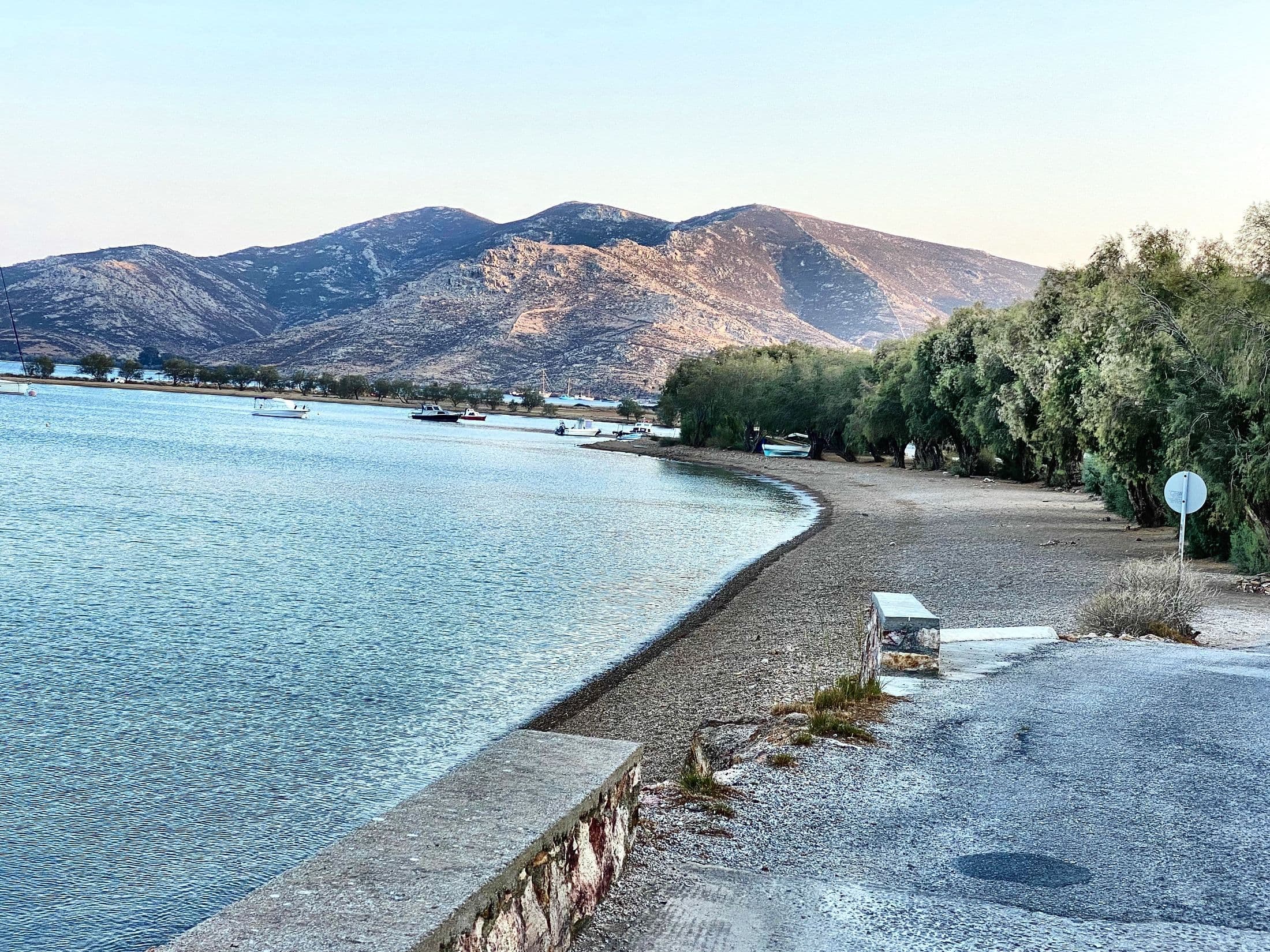 The beach and the coast road